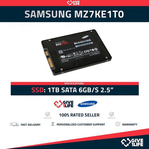Samsung MZ7KE1T0 SSD 1TB SATA 6GB/s
ENVIO RAPIDO, FACTURA, VENDEDOR PROFESIONAL