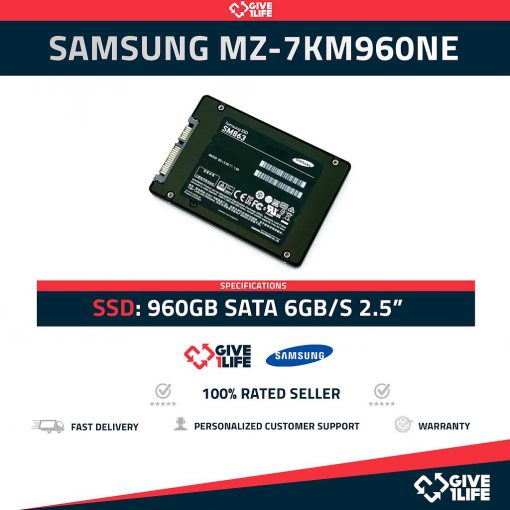 Samsung MZ-7KM960NE SSD 960GB SATA 6GB/s
ENVIO RAPIDO, FACTURA, VENDEDOR PROFESIONAL