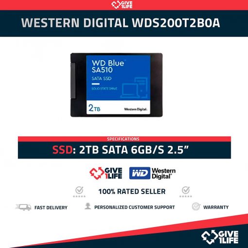 WESTERN DIGITAL WDS200T2B0A SSD 2TB 2.5″ SATA 6GB/S
ENVIO RAPIDO, FACTURA, VENDEDOR PROFESIONAL