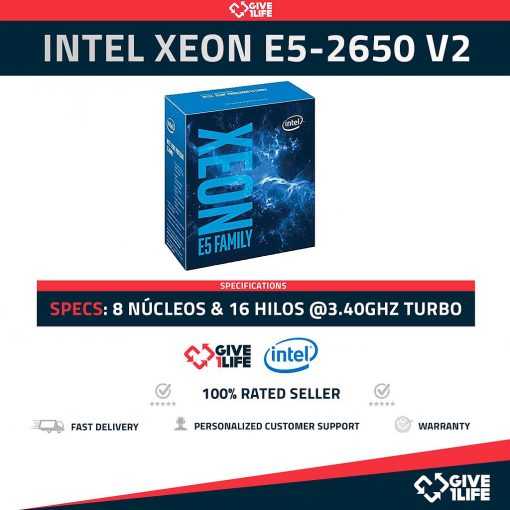 Intel Xeon E5-2650 V2 (8 Núcleos/16 Hilos) @3.40GHz Turbo Speed ENVIO RÁPIDO, FACTURA DISPONIBLE, PROFESSIONAL SELLER